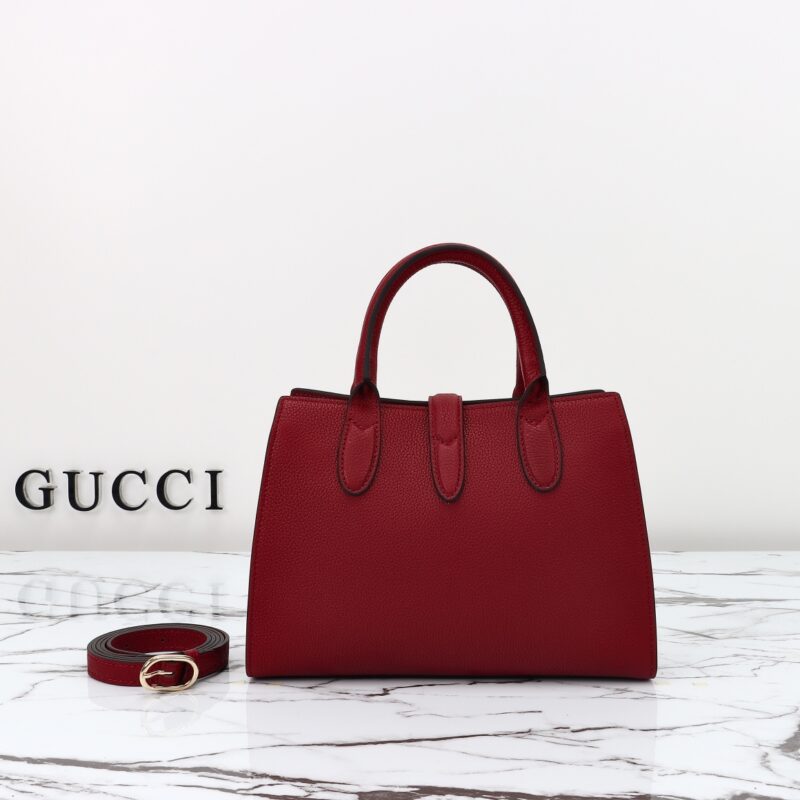 Replica Gucci Jackie Tote Hook Closure Red - authentic-look luxury purse replica