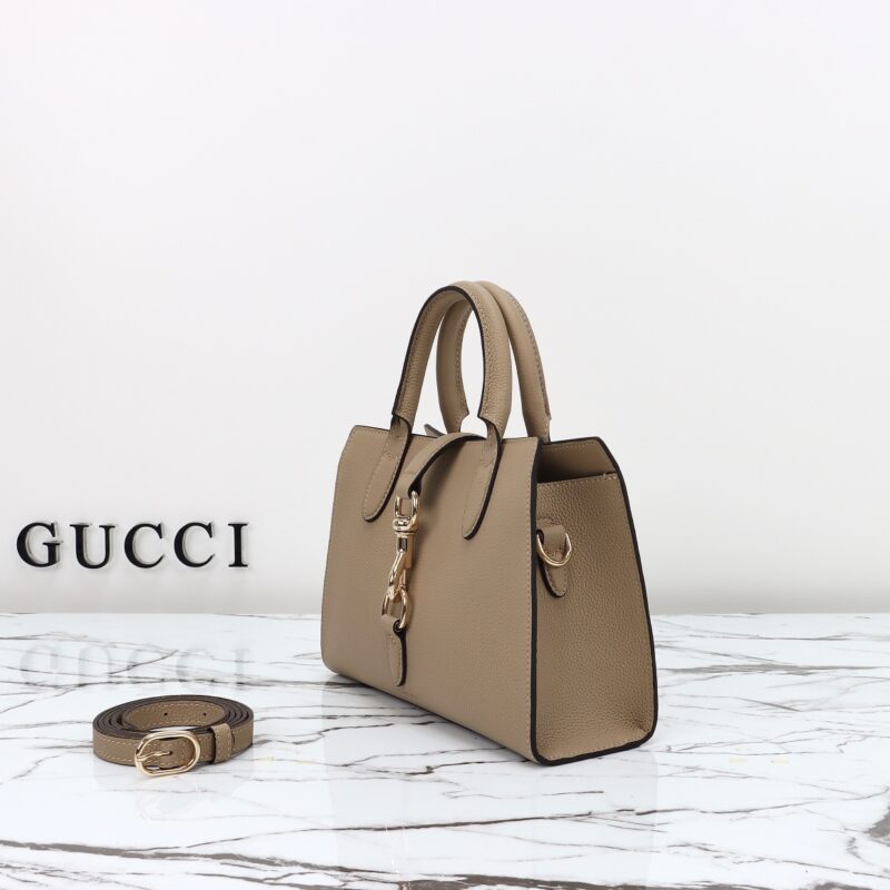 Replica Gucci Jackie Tote Hook Closure Beige - premium 1:1 fake handbag model