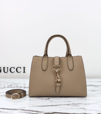 Replica Gucci Jackie Tote Hook Closure Beige - best-selling designer handbag dupe