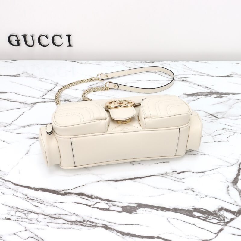 Replica Gucci Marmont 2.0 GG Shoulder Bag White - premium-grade designer purse dupe