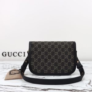 Replica Gucci G 1955 Horsebit Black Denim - ultra-realistic fake designer tote