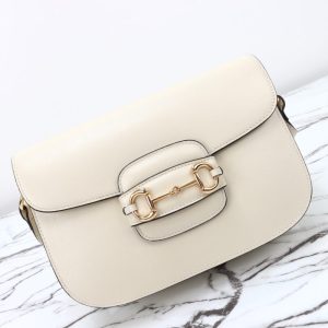 Replica Gucci G 1955 Horsebit White - near-authentic luxury replica handbag