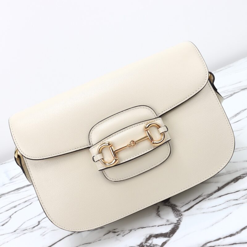 Replica Gucci G 1955 Horsebit White - near-authentic luxury replica handbag