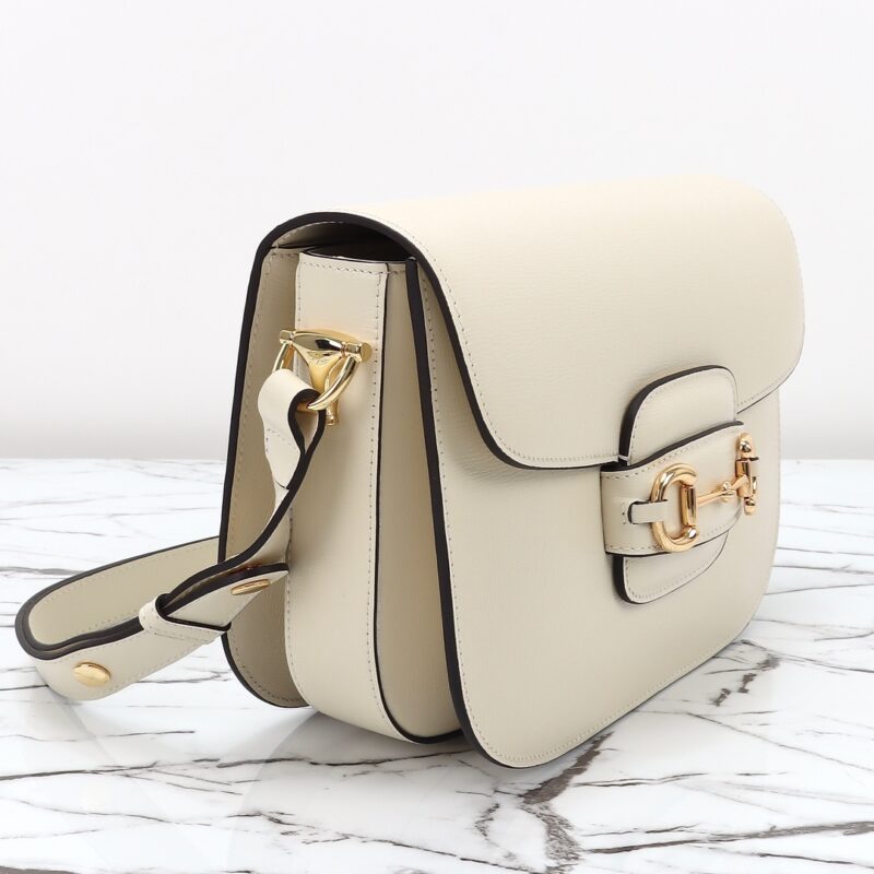 Replica Gucci G 1955 Horsebit White - authentic-look luxury purse replica