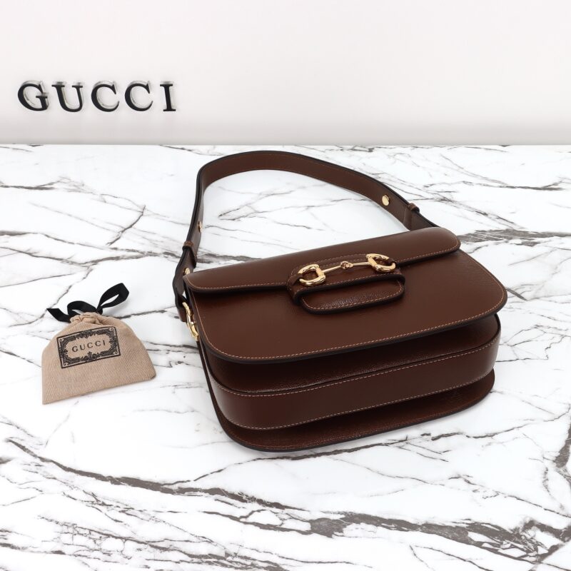 Replica Gucci G 1955 Horsebit Brown - ultra-realistic fake designer tote