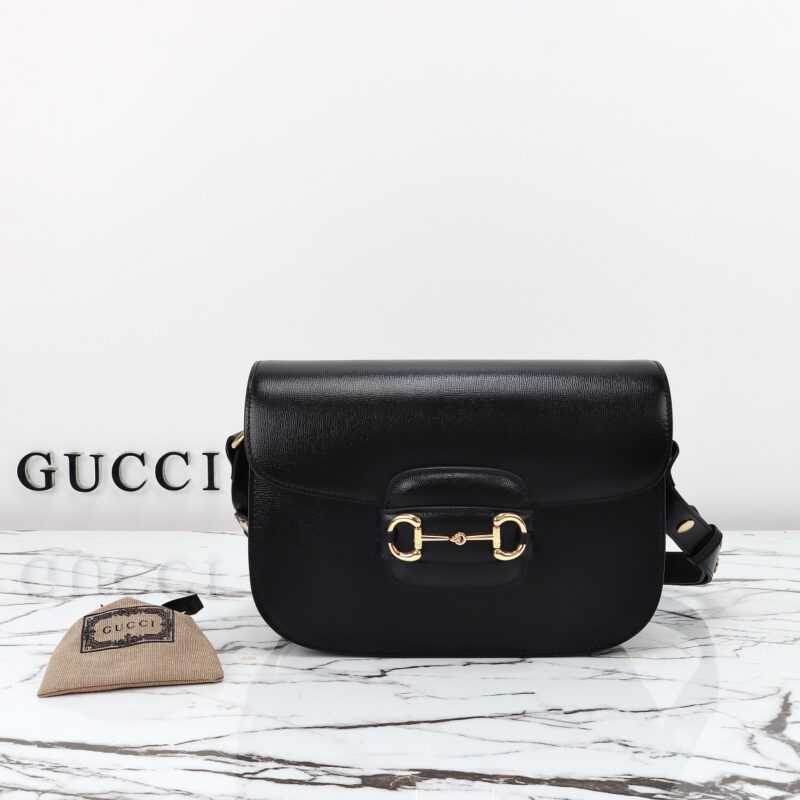 Replica Gucci G 1955 Horsebit Black - best quality luxury bag dupe