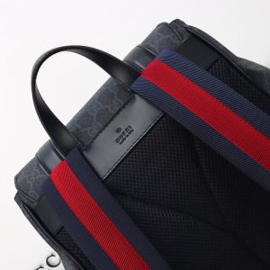 Replica Gucci GG Supreme Backpack Black - elite superclone designer purse