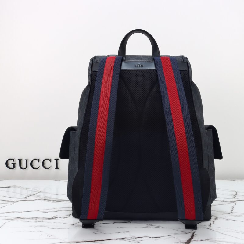 Replica Gucci GG Supreme Backpack Black - near-authentic luxury replica handbag