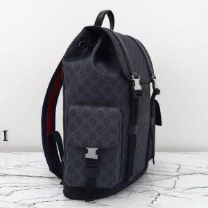 Replica Gucci GG Supreme Backpack Black - ultra-realistic fake designer tote