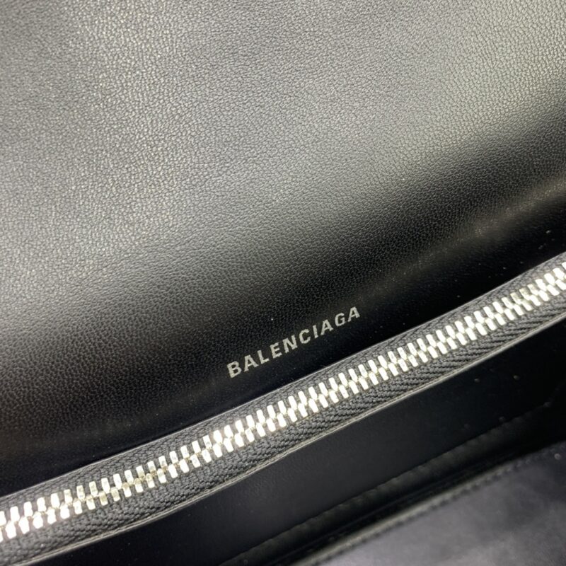 Replica Balenciaga Crush Small Black Silver - high-quality designer bag clone