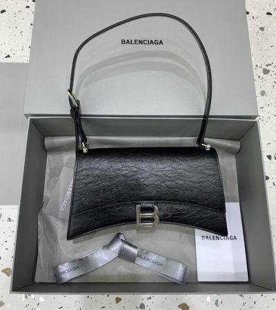 Replica Balenciaga Crush Small Black Silver - elite superclone designer purse