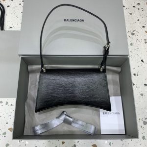 Replica Balenciaga Crush Small Black Silver - near-authentic luxury replica handbag