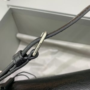 Replica Balenciaga Crush Small Black Silver - ultra-realistic fake designer tote