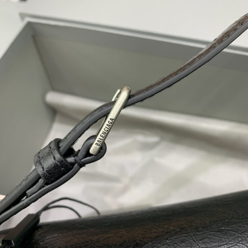 Replica Balenciaga Crush Small Black Silver - ultra-realistic fake designer tote