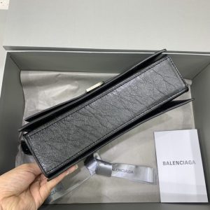 Replica Balenciaga Crush Small Black Silver - high-accuracy replica luxury purse