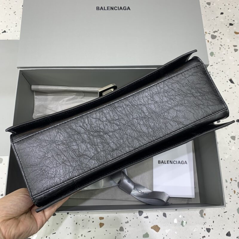 Replica Balenciaga Crush Large Black Silver - top-rated replica designer bag