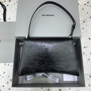 Replica Balenciaga Crush Large Black Silver - high-quality designer bag clone