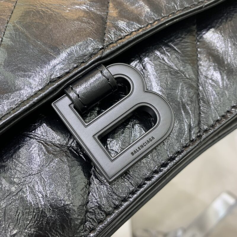Replica Balenciaga Crush Large Full Black - near-authentic luxury replica handbag