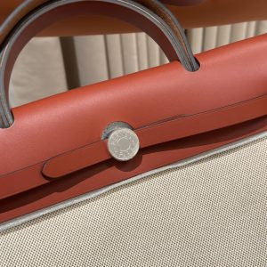 Replica Hermes Herbag 31cm Beige Red - high-accuracy replica luxury purse