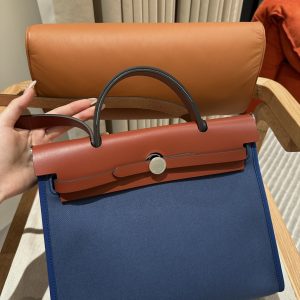 Replica Hermes Herbag 31cm Blue Canvas - elite superclone designer purse