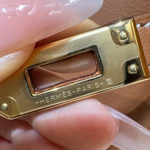 Replica Hermes Kelly Pochette Swift Brown - elite superclone designer purse