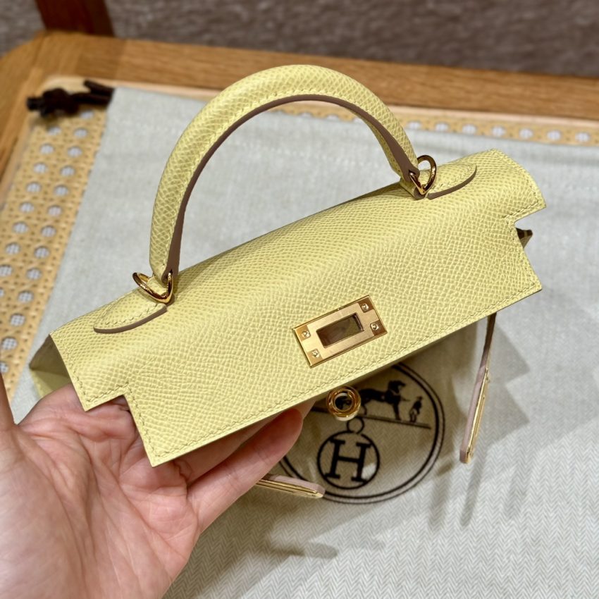 Replica Hermes Kelly Jaune Poussin - authentic-look luxury purse replica