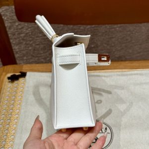 Replica Hermes Kelly Brown Epsom Blanc - ultra-realistic fake designer tote