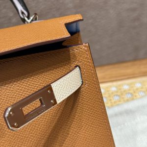 Replica Hermes Kelly Noir Blue Epsom - 1:1 designer replica handbag