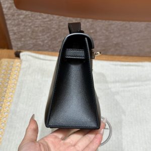 Replica Hermes Kelly Pochette Swift Black - best quality luxury bag dupe