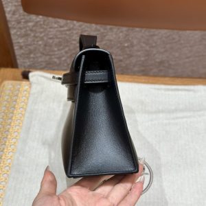 Replica Hermes Kelly Pochette Swift Black - ultra-realistic fake designer tote