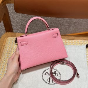 Replica Hermes Kelly Rose Confetti - best quality luxury bag dupe