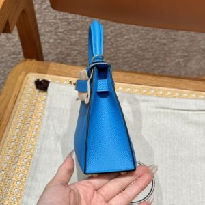 Replica Hermes Kelly Blue Fruda Epsom - premium 1:1 fake handbag model