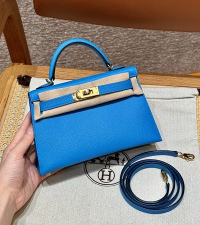 Replica Hermes Kelly Blue Fruda Epsom - high-accuracy replica luxury purse