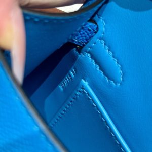 Replica Hermes Kelly Blue Fruda Epsom - premium 1:1 fake handbag model