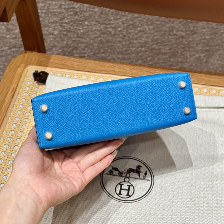 Replica Hermes Kelly Blue Fruda Epsom - high-end fake designer purse