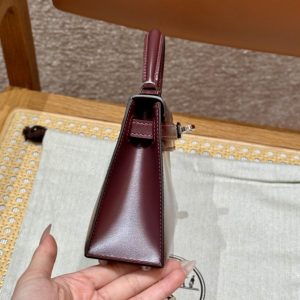 Replica Hermes Kelly Rouge Box Silver - best-selling designer handbag dupe