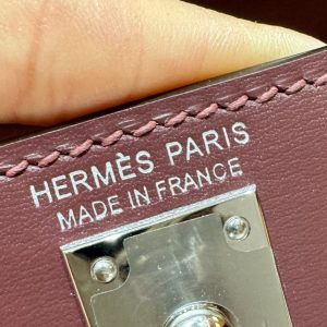 Replica Hermes Kelly Rouge Box Silver - top-rated replica designer bag