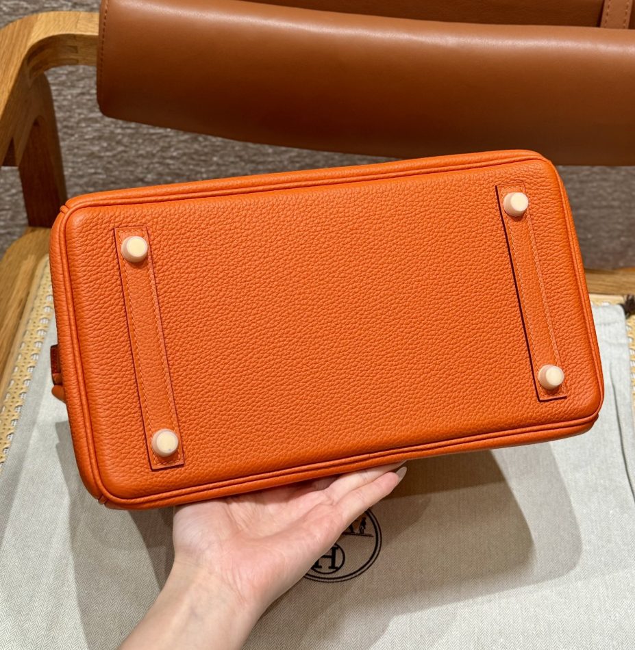 Replica Hermes Top Quality Replica Bag ShopOrange Togo Gold - authentic-look luxury purse replica