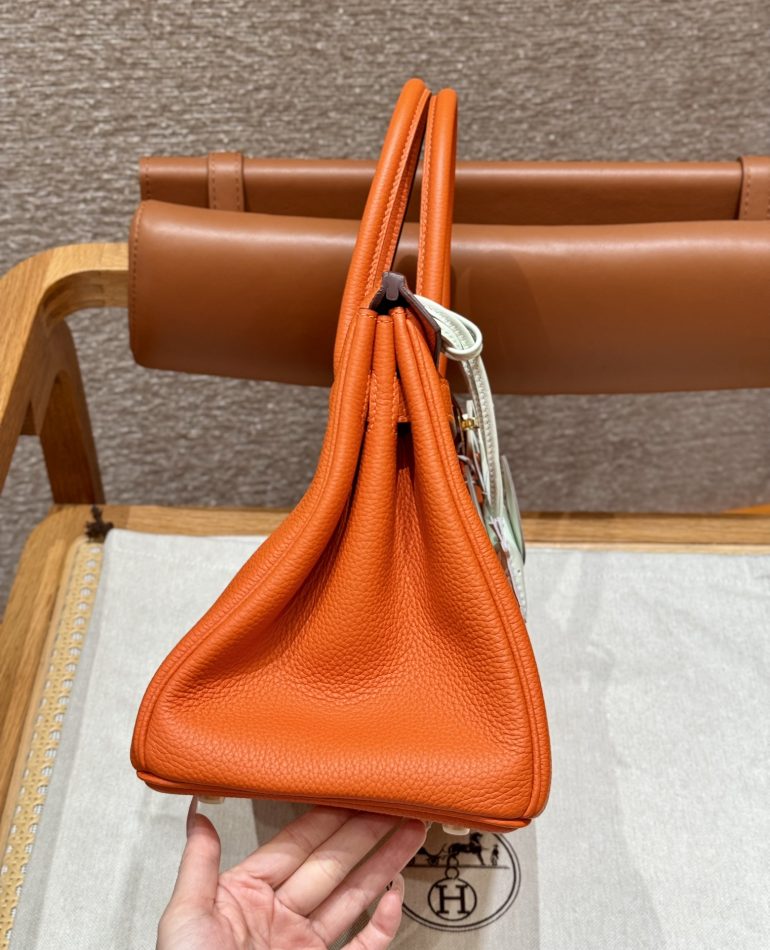 Replica Hermes Top Quality Replica Bag ShopOrange Togo Gold - premium 1:1 fake handbag model