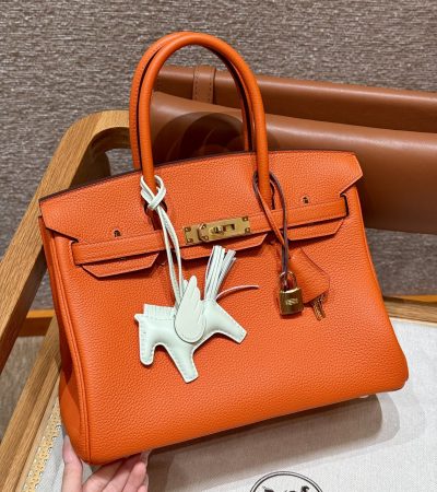 Replica Hermes Top Quality Replica Bag ShopOrange Togo Gold - high-quality designer bag clone