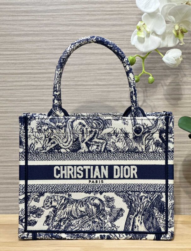 Replica Dior Tote Book Blue Tiger - top-rated replica designer bag
