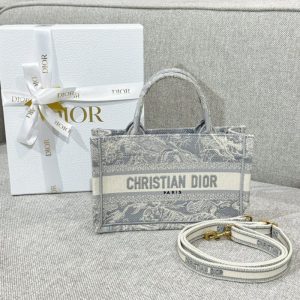 Replica Dior Tote Book Mini Grey Tiger - 1:1 designer replica handbag