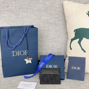 Replica Dior Card Holder Black Man - best quality luxury bag dupe