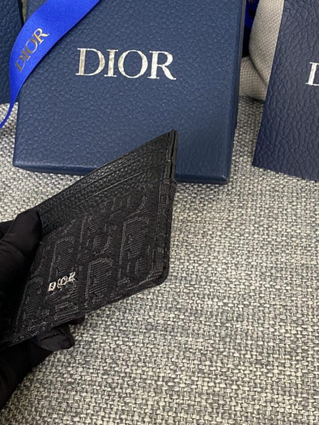 Replica Dior Card Holder Black Man - premium 1:1 fake handbag model