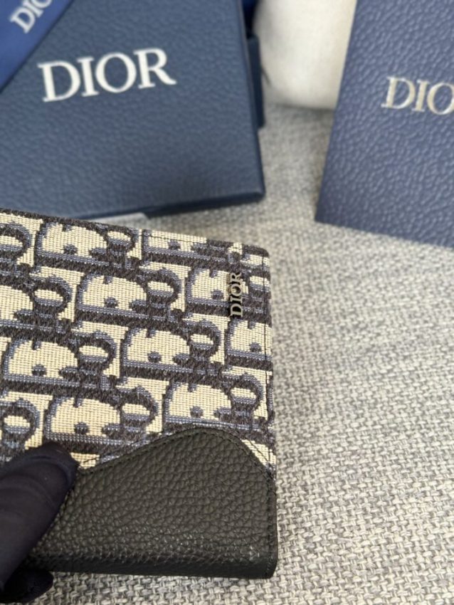 Replica Dior Jacquard Wallet Oblique - top-rated replica designer bag
