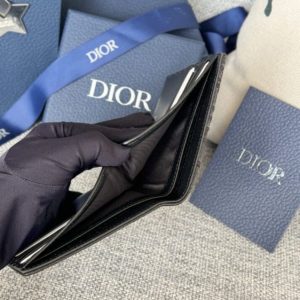 Replica Dior Jacquard Wallet Oblique Black - top-tier luxury replica shoulder bag
