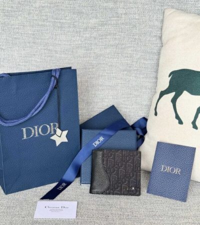 Replica Dior Jacquard Wallet Oblique Black - elite superclone designer purse