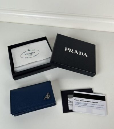 Replica Prada Saffiano Wallet Blue - near-authentic luxury replica handbag