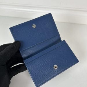 Replica Prada Saffiano Wallet Blue - high-quality designer bag clone