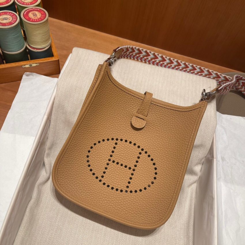 Replica Hermes Evelyne II TPM Brown - top-rated replica designer bag